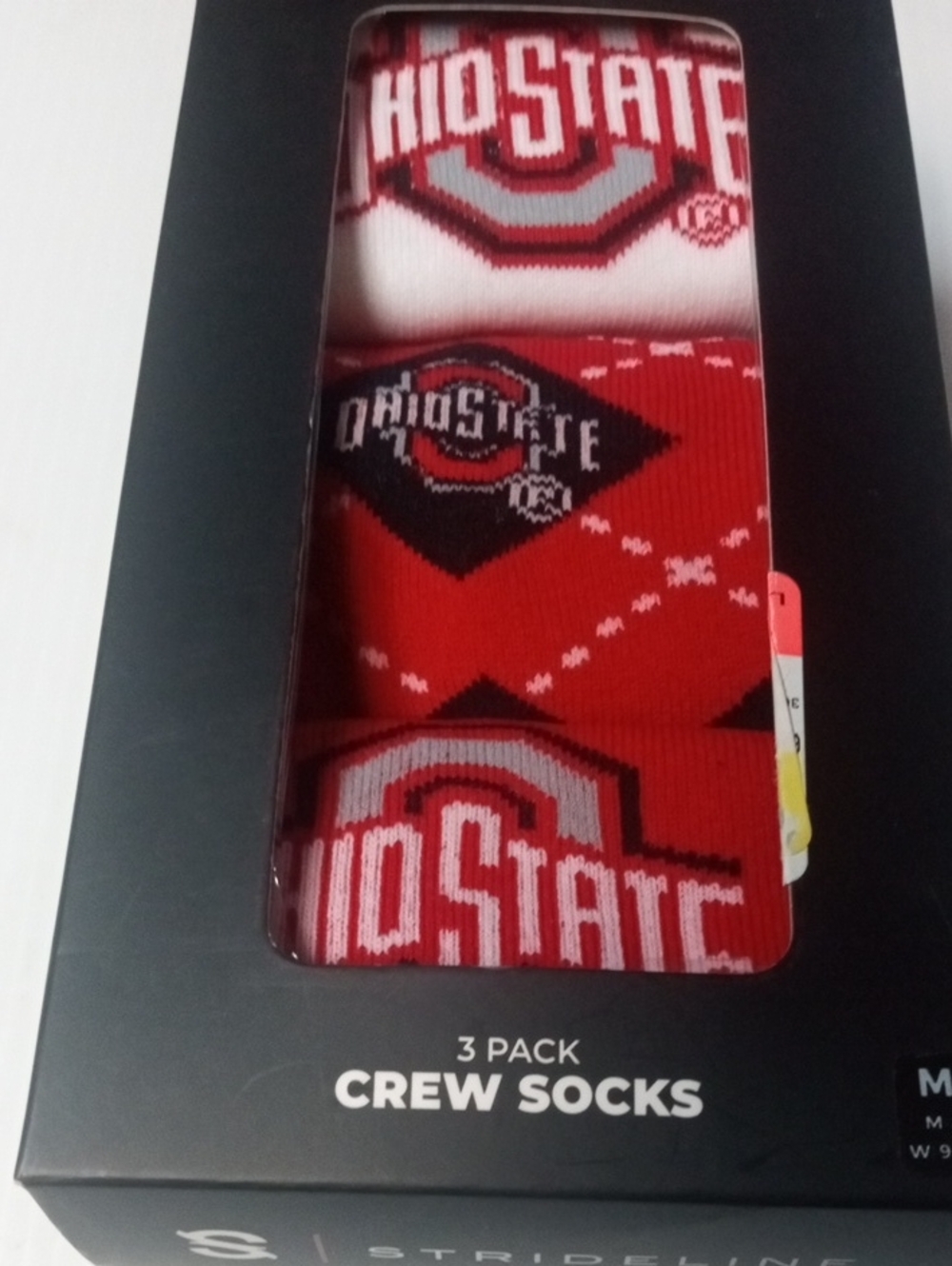 Ohio State Red Crew Socks 3-Pack
